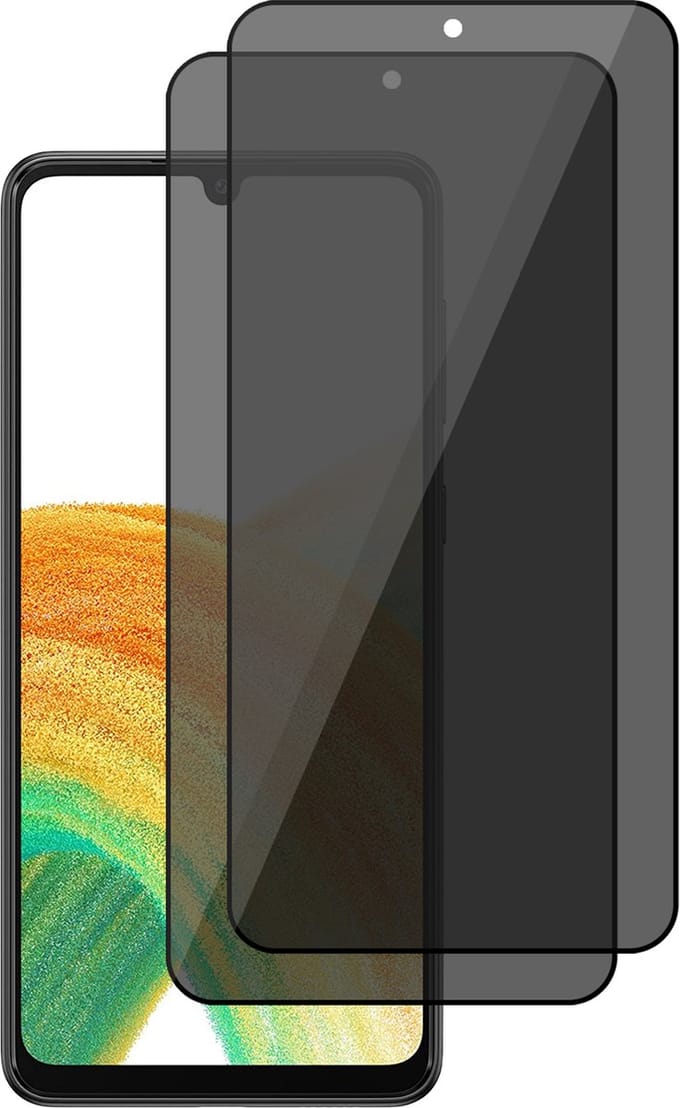 Privacy Screenprotector geschikt voor Samsung Galaxy A33 - Volledig Dekkende Gehard Glas Tempered Glass Screen Protector - 2 Stuks