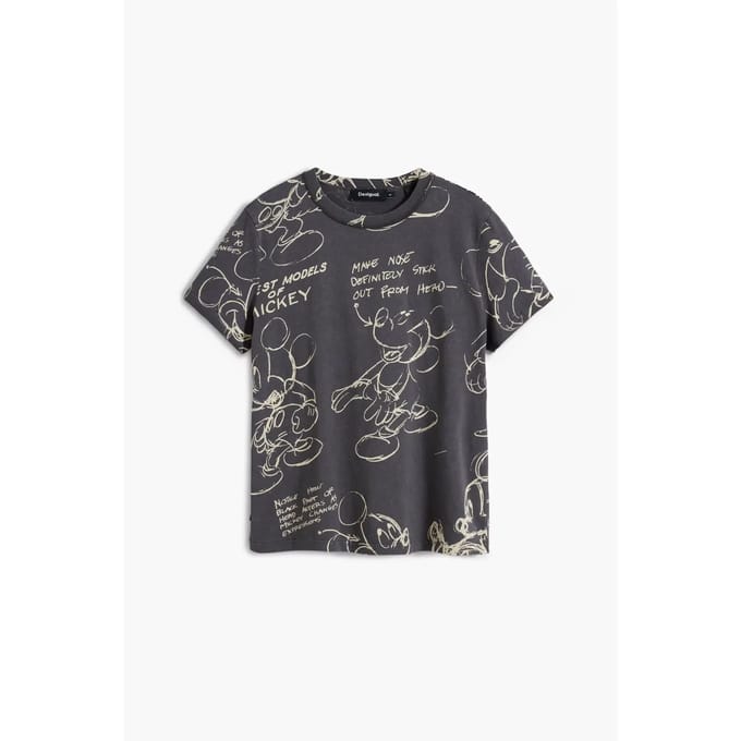 Round Neck Short Sleeve Cotton T-Shirt Wo - Black Shirts