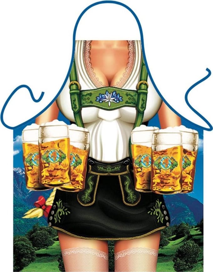 Bayerische Frau - Schort Keukenschort - Tirol - 70 X 57 CM