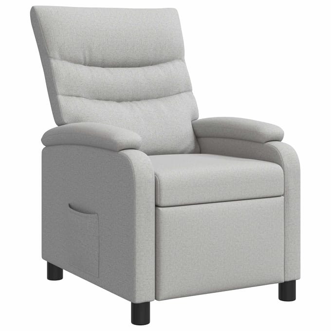vidaXL Relaxfauteuil Wolkengrijs Stof
