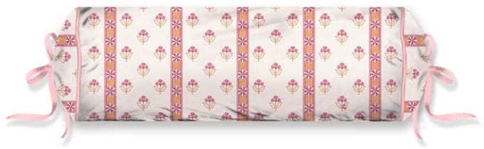 Pip Studio Kairi Bloom Roll Cushion Sierkussen - 22 x 70 cm cm - Licht roze