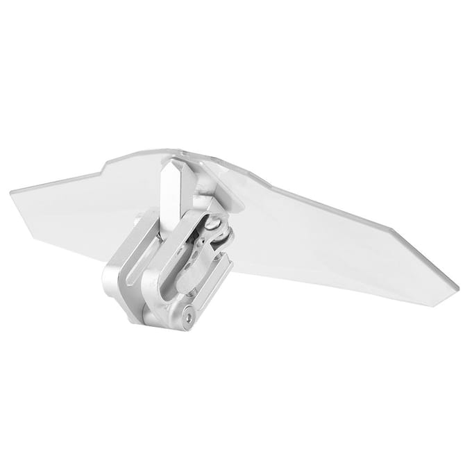 Voorruit Verlengset Universeel Verhoogd Verstelbaar Clip-on Spoiler Motorfiets Windgeleider white
