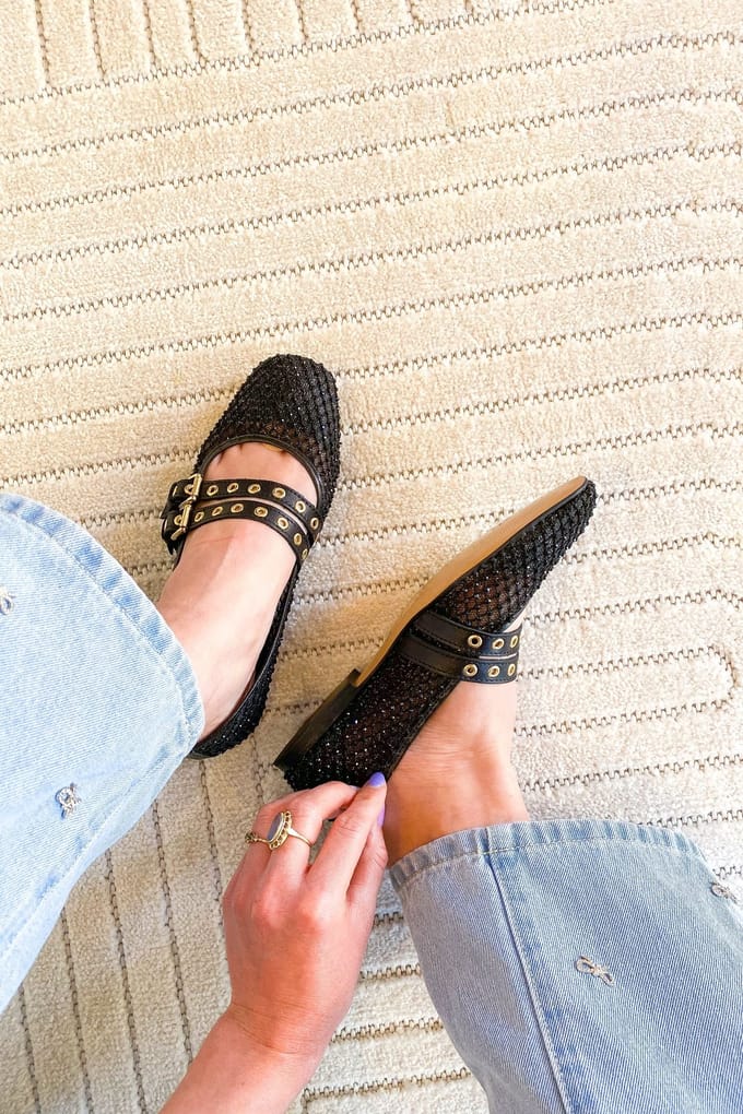 DWRS label Valletta Stones Black Größe: 38 | Ballerinas Outlet | Damen | Schwarz