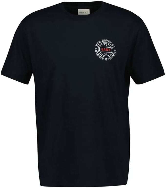 Gant 2003402 T-shirt Met Korte Mouwen Zwart M Man