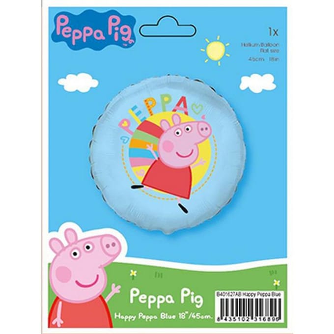 Ballon en Aluminium 18 Fx - Peppa Bleu (Opak.)