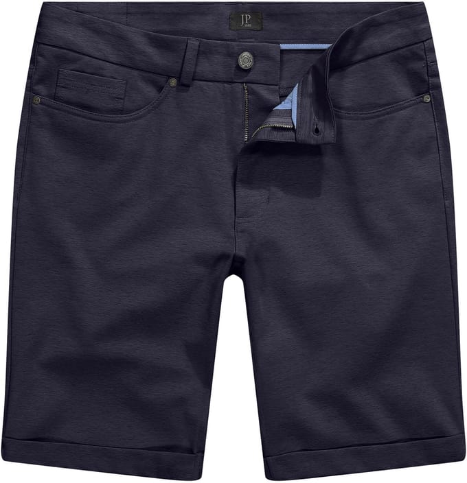 JP 1880 - Heren - Jersey-bermuda FLEXNAMIC® 5-pocket - Navy blauw - Maat 56