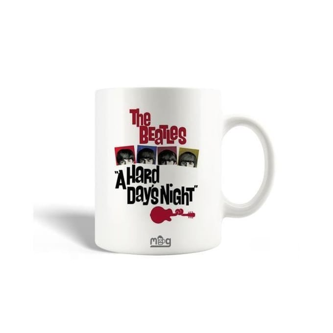 Mug en Céramique - The Beatles - A Hard Day's Night - 30cl - Blanc - Compatible lave-vaisselle