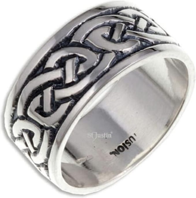 Endless Knot (Broad) Zilveren Ring, keltische ring Maat 63
