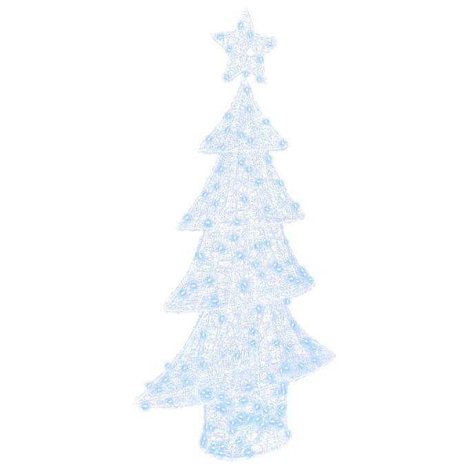 vidaXL Kerstboom 160 LED's Koudwit 150 cm Acryl