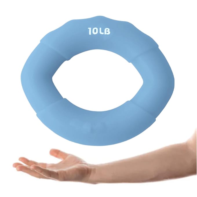 Anneau de renforcement de la poignée de la main Anneau d'entraînement de force des doigts portable en caoutchouc de silicone multifonctionnel gray