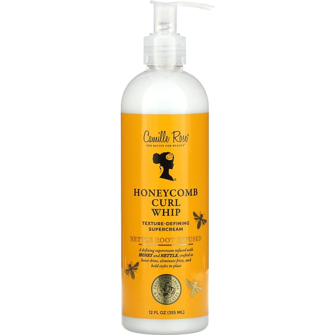 Camille Rose, Honeycomb Curl Whip, Textuur Definiërende Super Crème, 12 fl oz (355 ml) yellow