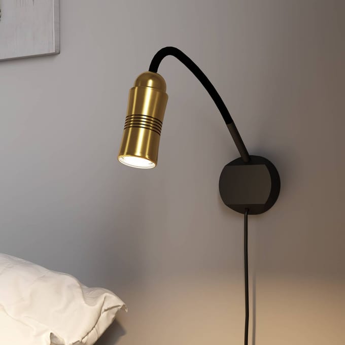 Top Light Neo! Flex Hotel II LED wandlamp messing/zwart