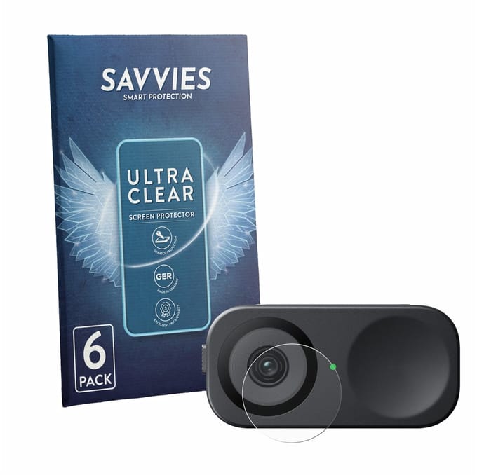 Savvies - Screenprotector voor Insta360 Link 2C (Lens) - Folie Beschermfolie transparant 6 Stuks