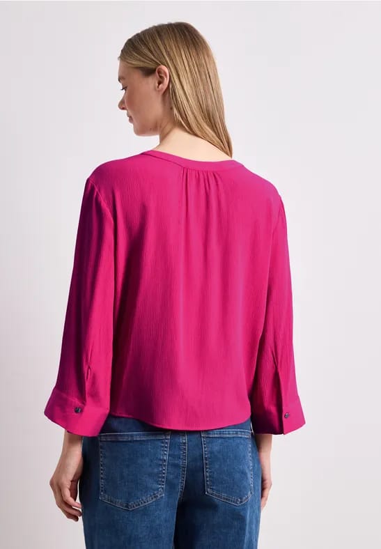 3/4-mouwen blouse met knoopdetail