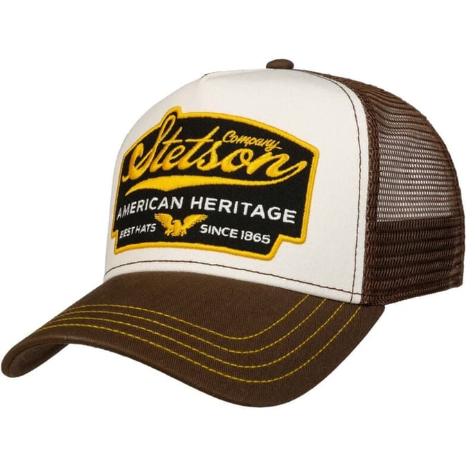 Stetson Cap - Trucker Cap American Heritage - bruin-wit