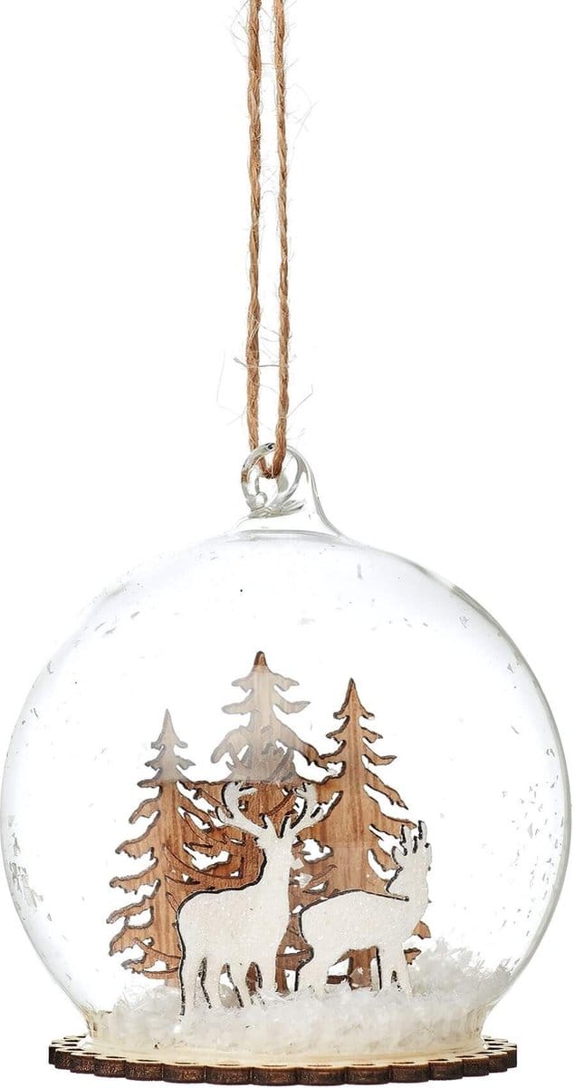 Hert kerstbal - Sass & Belle