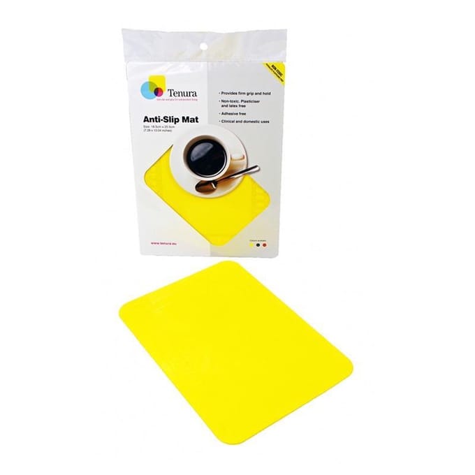 Anti-slip matten rechthoekig - L 255 x B 185 mm geel - Able2