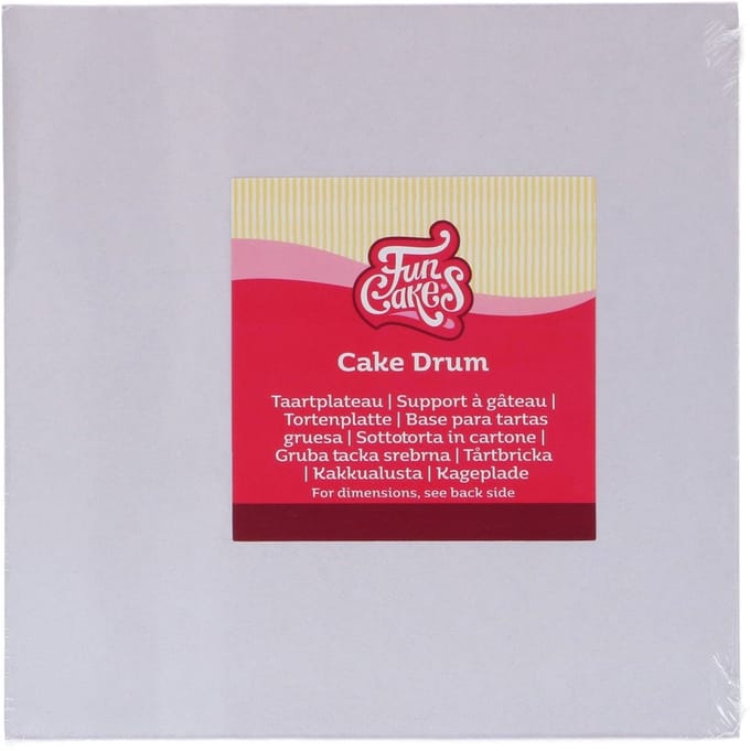 FunCakes Cake Drum Vierkant Wit 33cm