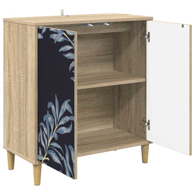 vidaXL - Dressoir - DOKKUM - Sonoma - 69 - x - 33 - x - 75 - cm - Bewerkt - hout