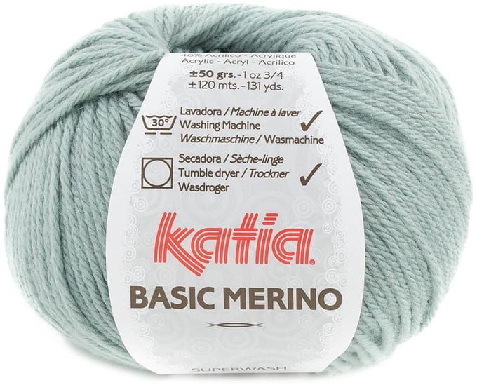 Katia Basic Merino - 80 saliegroen - Wol/Acryl Garen