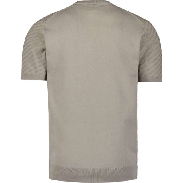 No Excess Pullover Short Sleeve Crewneck Solid Jacquard Clay Maat: S | Basic T-Shirts Outlet | Heren | Beige