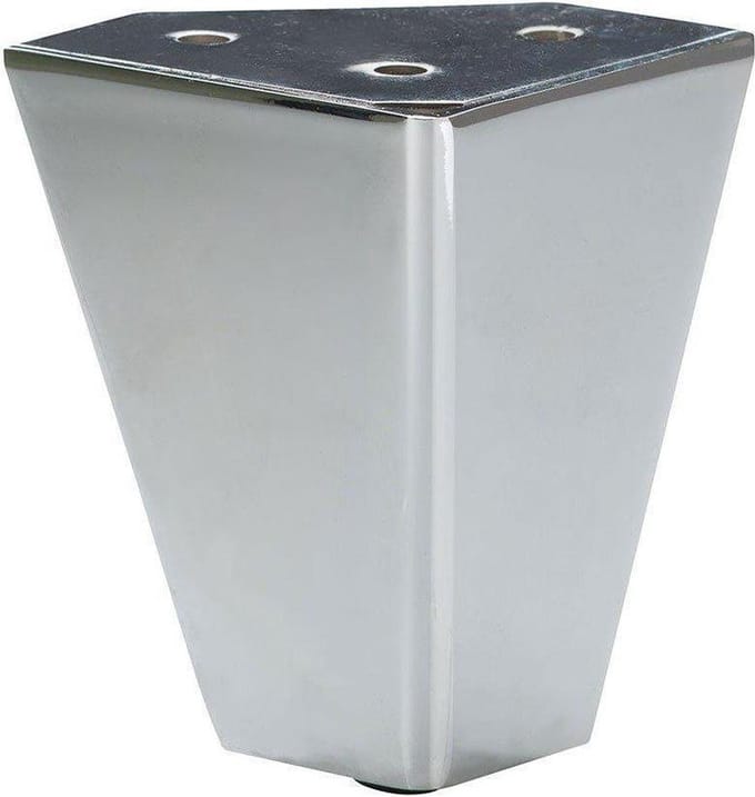 FLE - Stalen meubelpoot chroom hoek 6 bij 6 cm en hoogte 6,5 cm