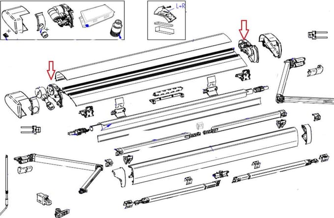 Thule 6300 Binnenkap LH+RH Antraciet