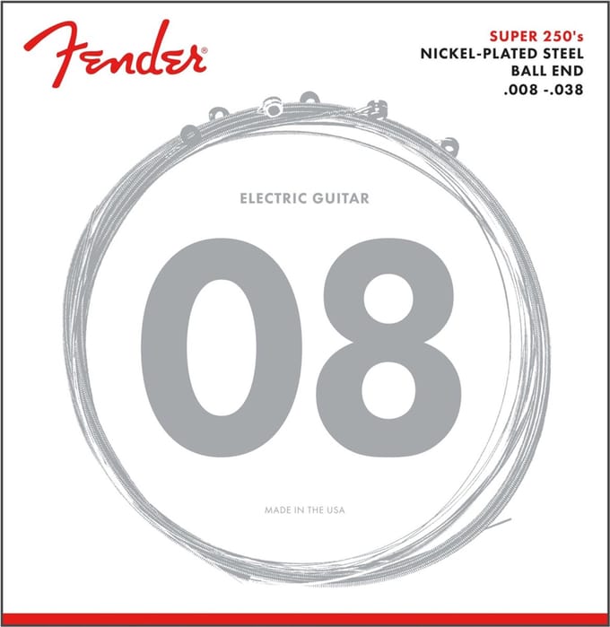 Fender 250XS Snaren voor Elektrische Gitaar (8-38) Extra Super Light