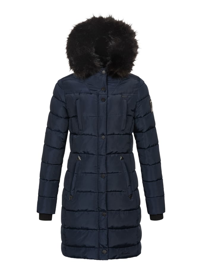 Navahoo dames lange winterjas Lotusblüte Princess – Warm & Elegant