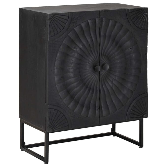 vidaXL - Dressoir - Zwart - 55 - x - 30 - x - 70 - cm