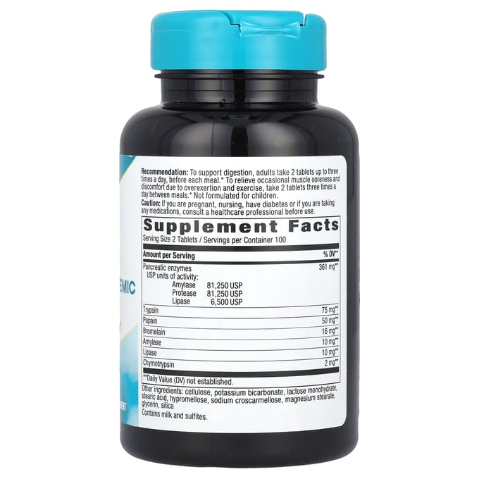 Nature's Way, Mega-Zyme®, Pancreatische en Systemische Enzymen, 200 Tabletten