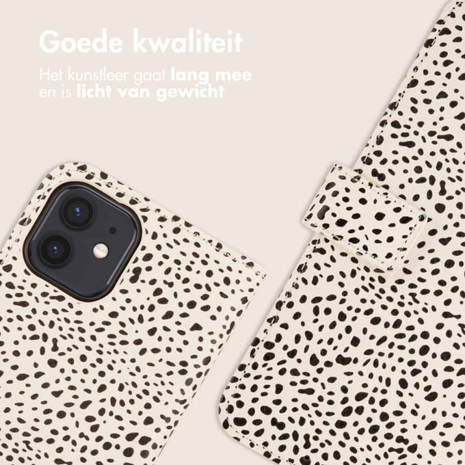 imoshion Hoesje - Geschikt voor Apple iPhone 12 Pro / 12 - Design Bookcase smartphone - Desert Dots