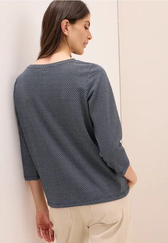 Shirt met structuur in twee kleuren
