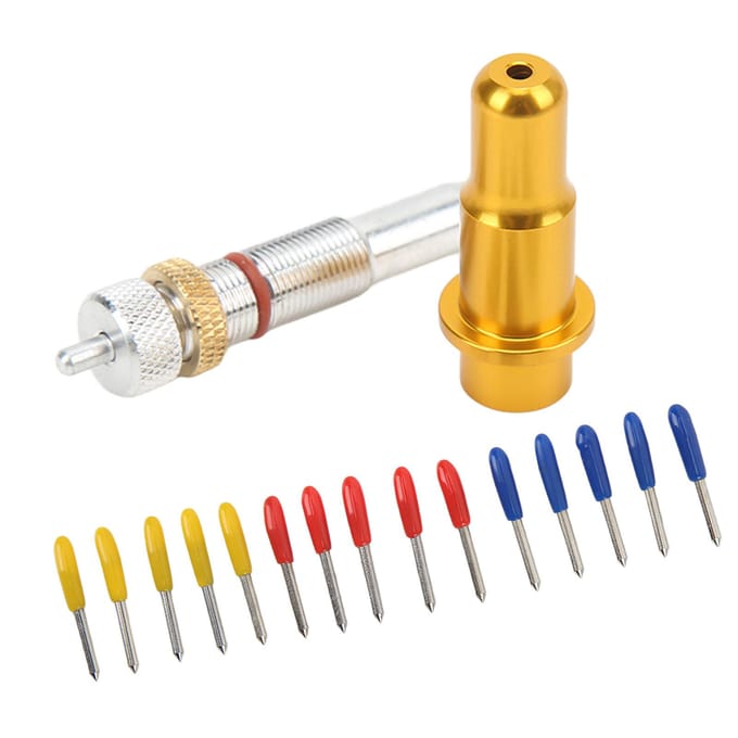 Snijplotter Meshouder Kit 3 Types Verschillende Messen Scherp Snijden Veilige Verpakking Wolfraam beige
