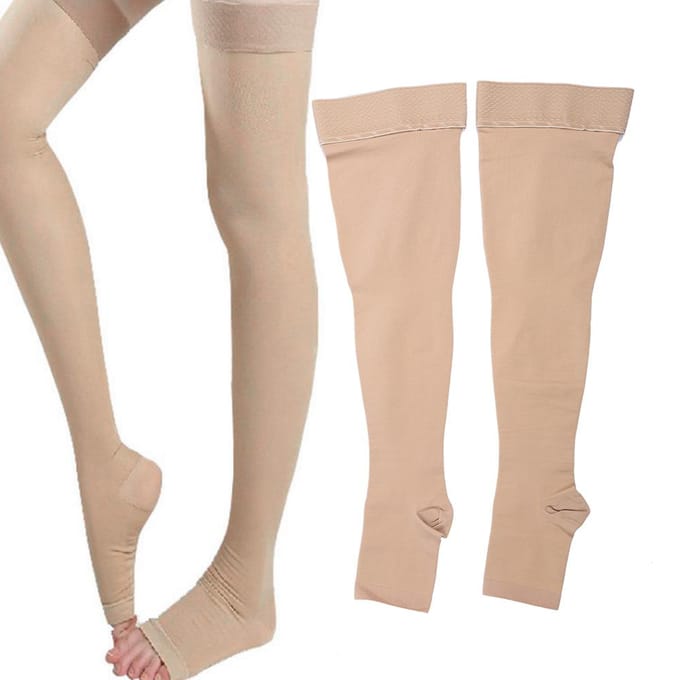 Bas de Compression Médicaux Élastiques Bas pour Varices Amincissement des Jambes XL