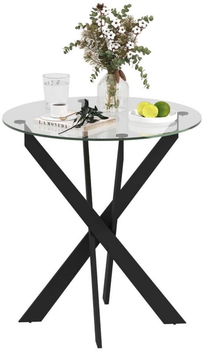 Eetkamertafel - Eettafel - Tafel - Glazen tafel - Keukentafel - 4 personen