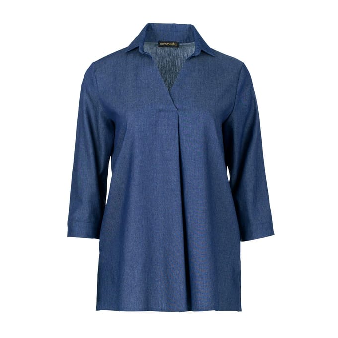 Denim V Hals Top