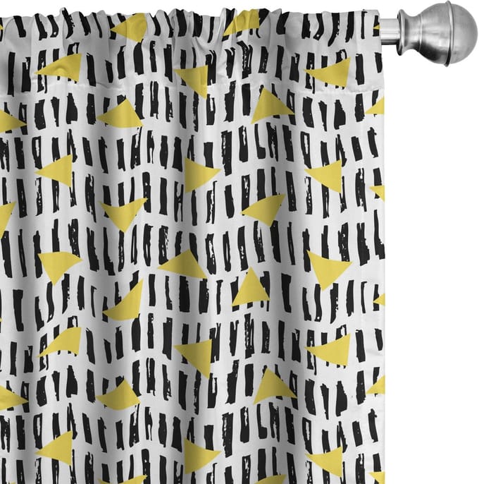 ABAKUHAUS – Geometrische panelen 75x245 cm – microvezel, halfdonker, donkergrijs geel