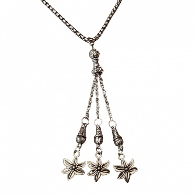 Ketting Bloem zilverkleurig - Charme Bijoux