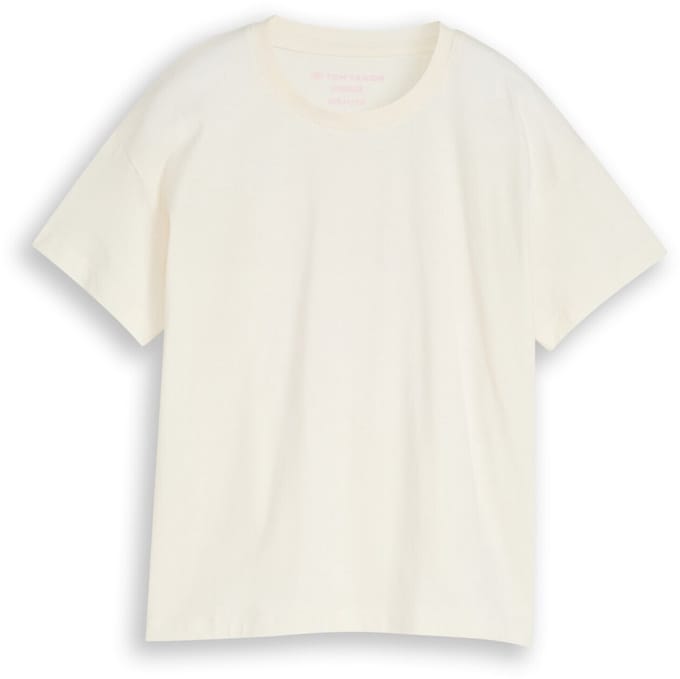 Tom Tailor - Oversized T-shirt met print op de rug - Maat 128 - Wool White
