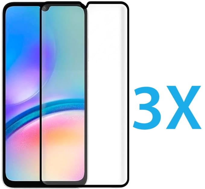 Volledige dekking Screenprotector Glas - Tempered Glass Screen Protector Geschikt voor: Samsung Galaxy A16 - 3x