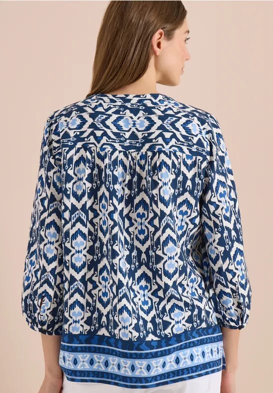 3/4-mouwen blouse met grafisch patroon