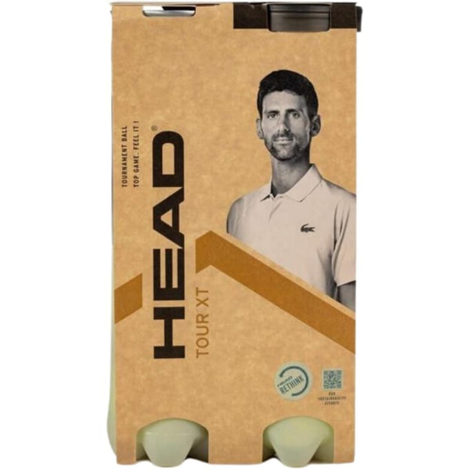 Head 2x4B Tour XT Tennisballen Geel