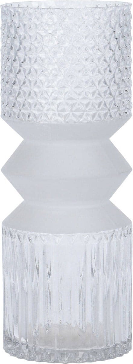 Glazen cilindervormige vaas, 25 cm