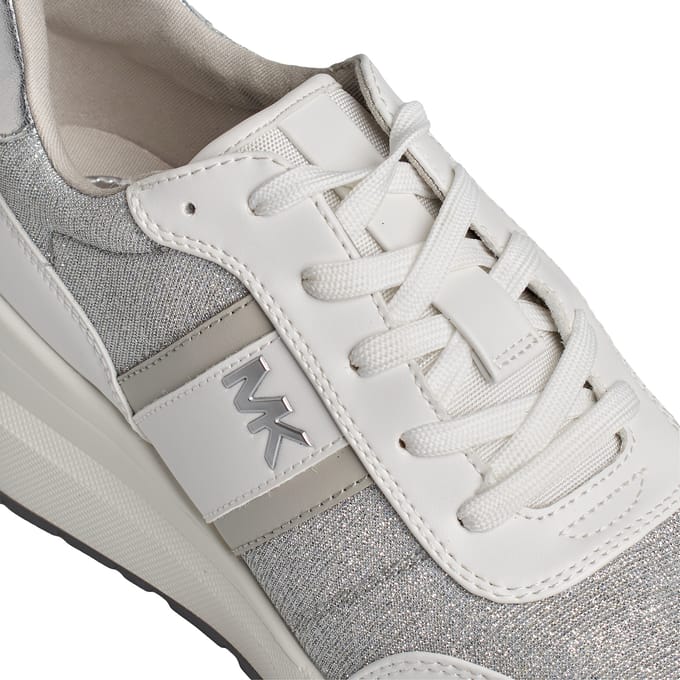 Mabel Dames Sneakers van Leer en Mesh met Glimmende Ketting 43S4MBFSBD
