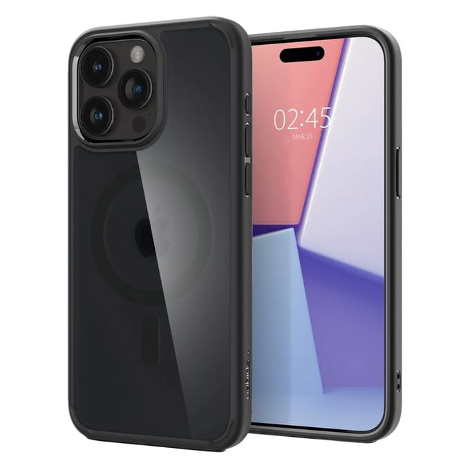 Spigen Ultra Hybrid Backcover MagSafe voor de Apple iPhone 15 Pro - Frost Black