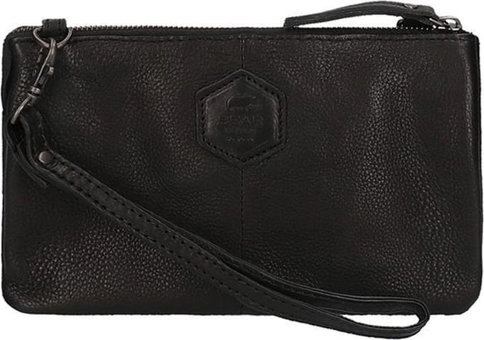 Bear Design Uma Leren Schoudertas / Clutch - Zwart