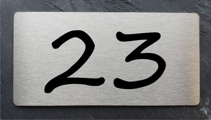 Huisnummerbord leisteen voordeur 23x13cm LS30