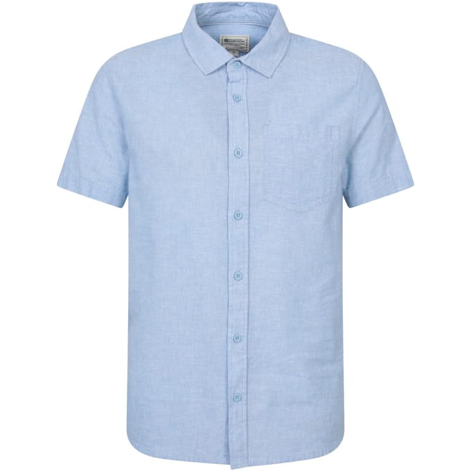 Mountain Warehouse Heren Lowe Linnen Overhemd (Blauw)