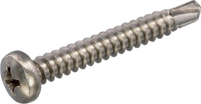Zelfborende Plaatschroeven - Phillips 2 Bolkop - 4,2 x 19mm - Voldraad - RVS (200 stuks)